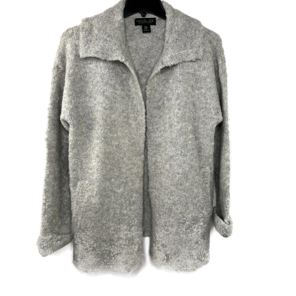 Rachel Zoe KOZY COZY Curley Weave Warm Oversized Stay In Cardigan Medium